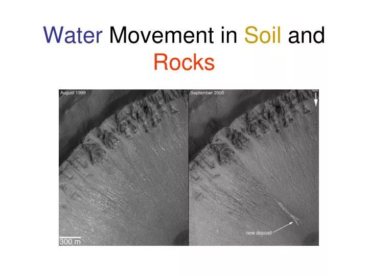 Ppt Water Movement In Soil And Rocks Powerpoint Presentation Free Download Id 732475