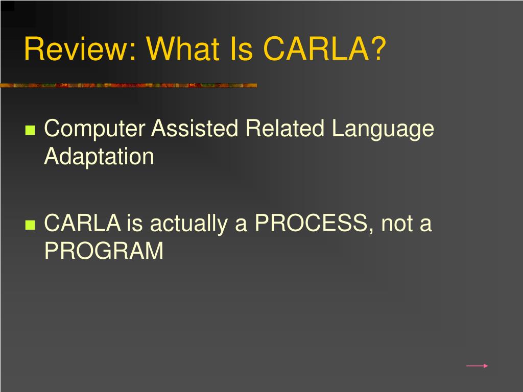 carla used presentation software