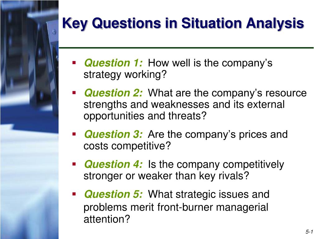 research question situational analysis