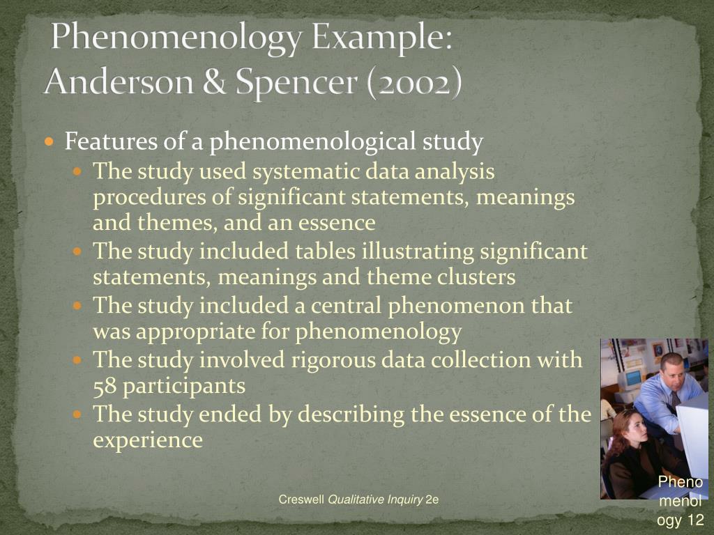 phenomenology qualitative research example topic