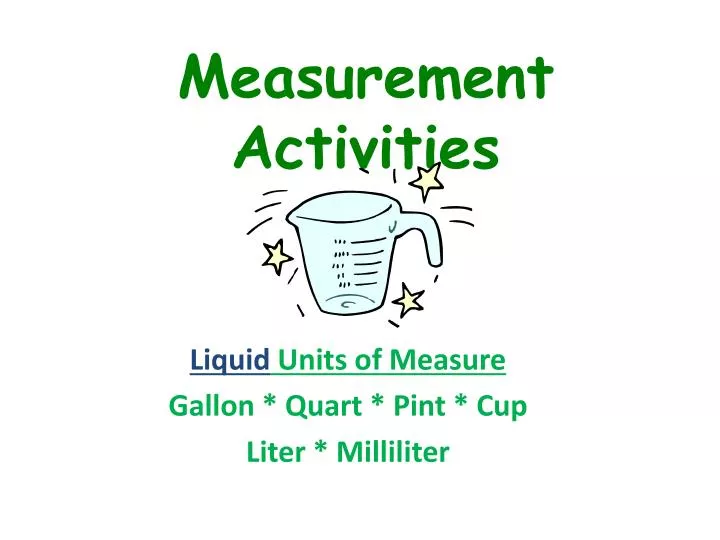 measurement activities n.