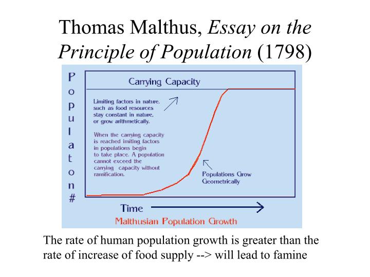 malthus essay of the principle of population Thomas malthus 1766 - 1834 study play an essay on the principle of population as it affects the future improvement of society 1798 a book in which malthus wrote. malthus essay of the principle of population Thomas malthus 1766 - 1834 study play an essay on the principle of population as it affects the future improvement of society 1798 a book in which malthus wrote.