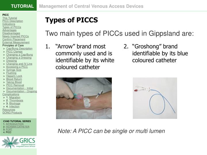 PPT - 4. PERIPHERALLY INSERTED CENTRAL CATHETER - PICC PowerPoint  Presentation - ID:735059