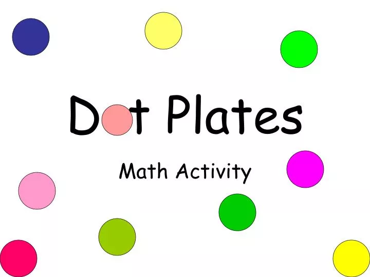 dot plates n.