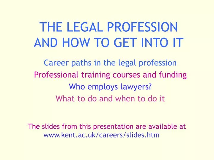 the legal profession and how to get into it n.