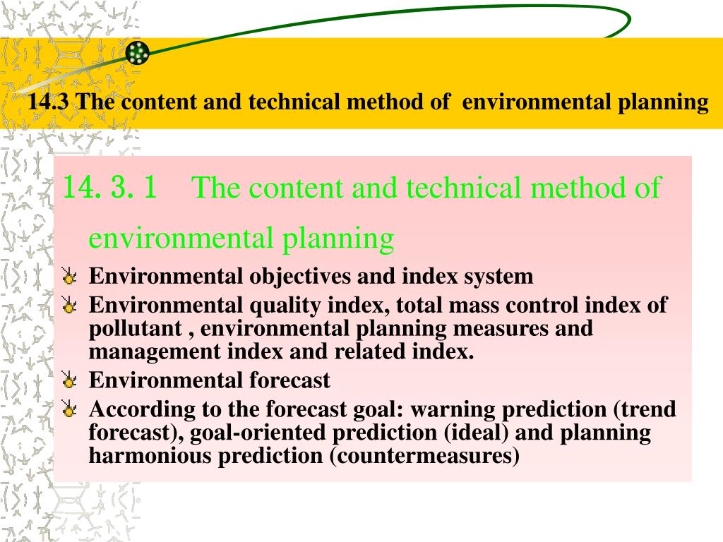 environment project work methodology