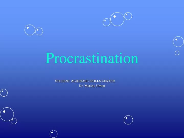 Ppt Procrastination Powerpoint Presentation Free Download Id 737432