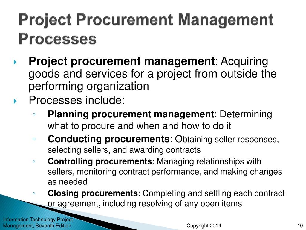 PPT - Chapter 12: Project Procurement Management PowerPoint ...