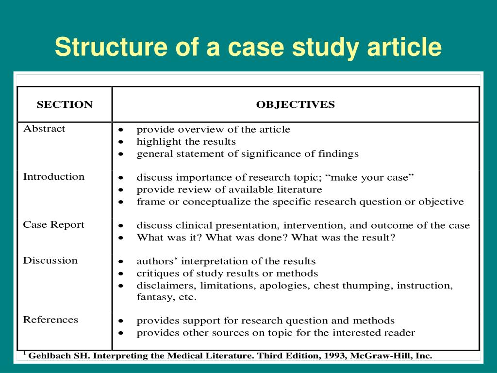 what are the most important parts of case study