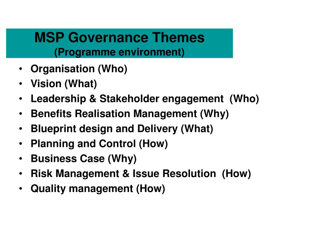 Ppt ogc s managing successful programmes msp powerpoint presentation