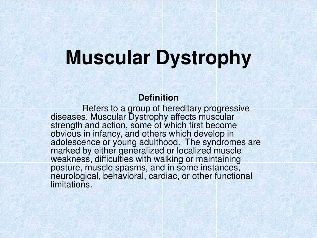 ppt - muscular dystrophy powerpoint presentation - id:737783