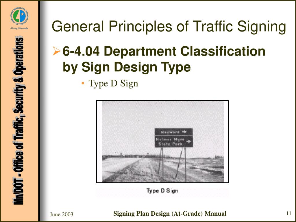 Traffic Signing PPT - Signing Plan Design - At Grade Intersections TEM Chapter 6-4.0 ...
