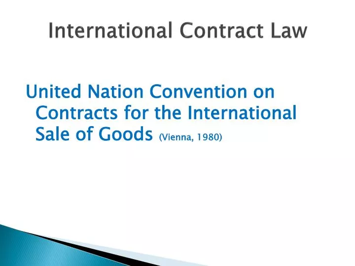 international contract law n.