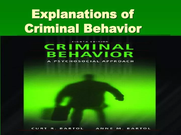 explanations of criminal behavior n.