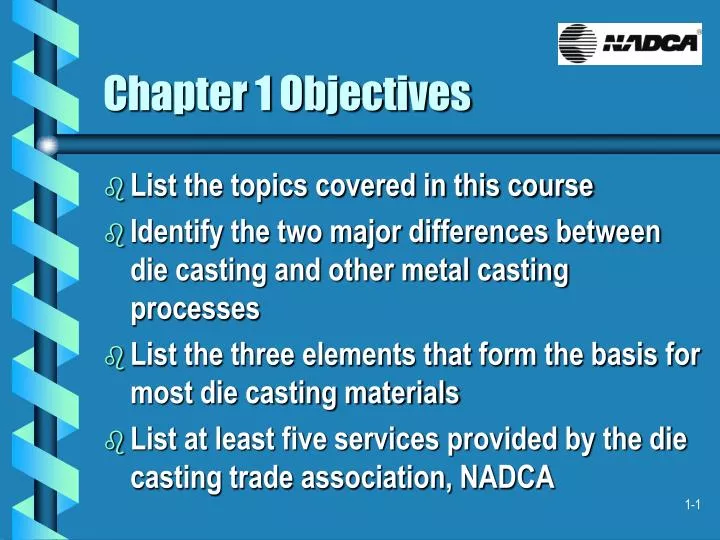 chapter 1 objectives n.