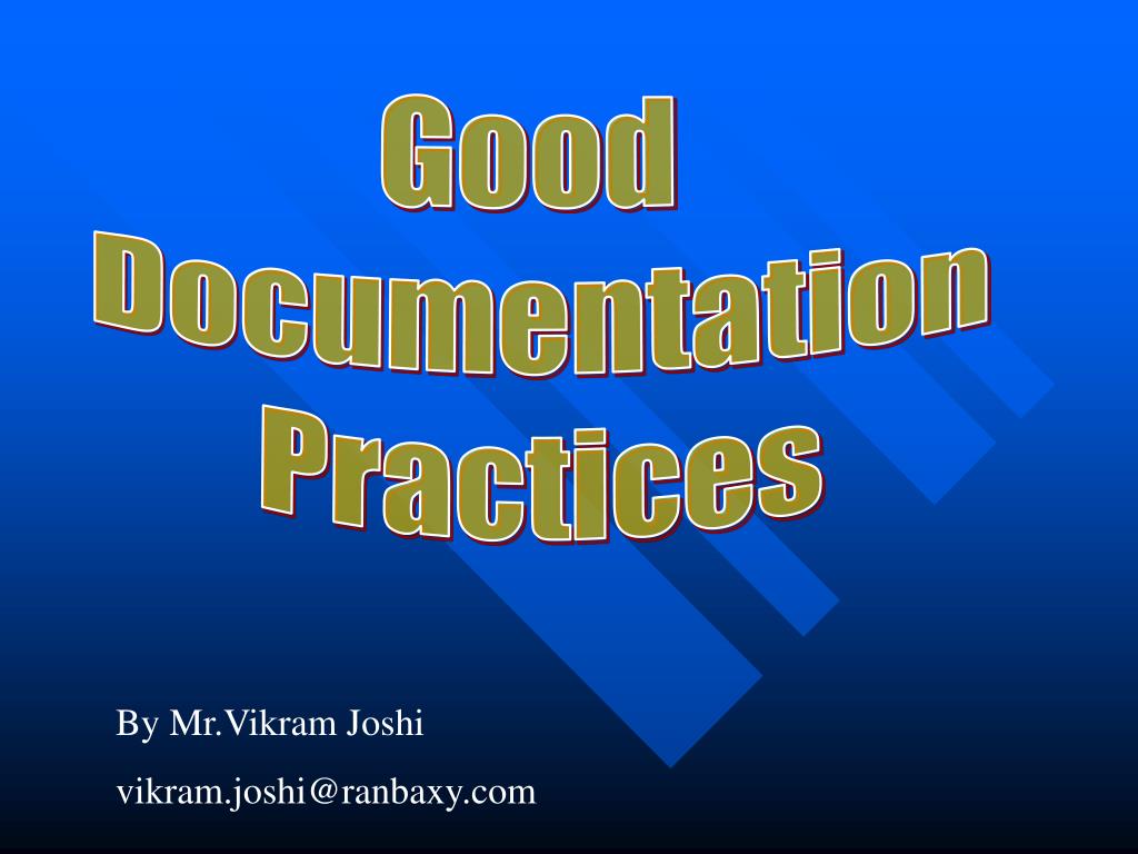 powerpoint presentation on good documentation practices