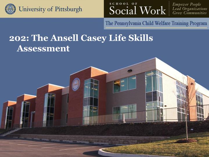 Ansell Casey Life Skills Assessment Ansell Casey Life Skills Assessment