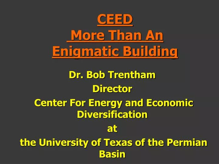 ceed more than an enigmatic building n.