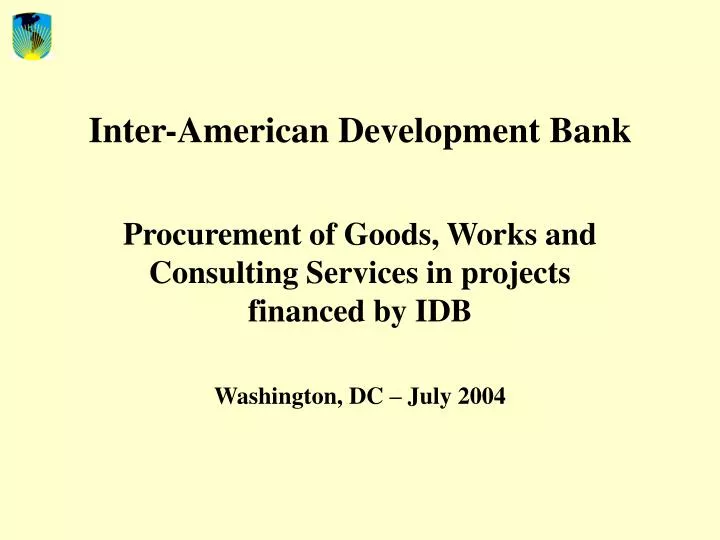inter american development bank n.