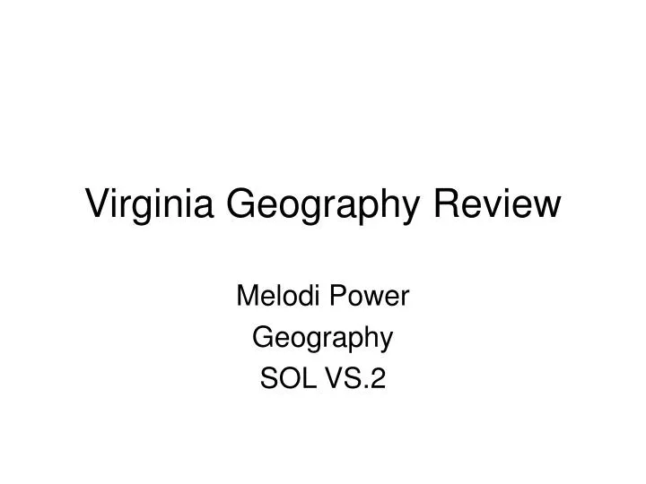 virginia geography review n.