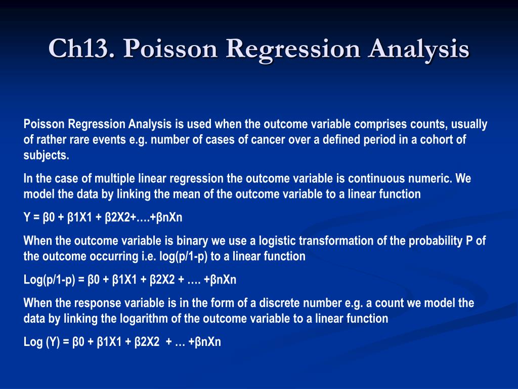 Poisson regression. Regression Analysis перевод. Bivariate Analysis through simple Poisson regression.
