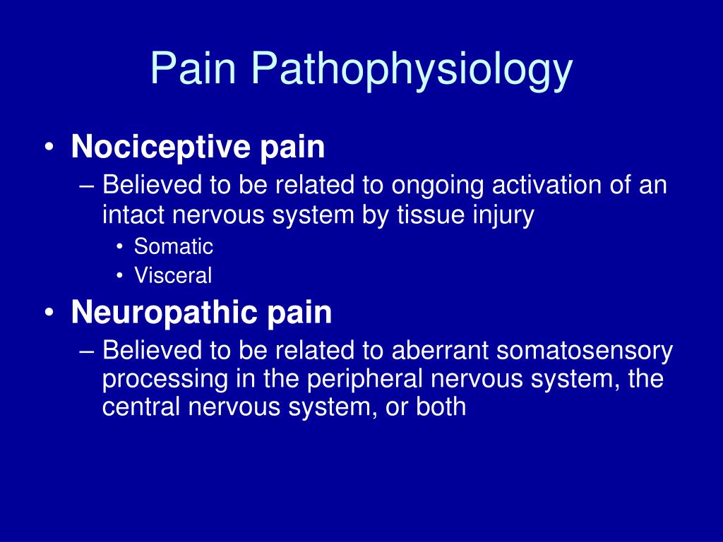 PPT  Pathophysiology of Acute & Chronic Pain PowerPoint Presentation