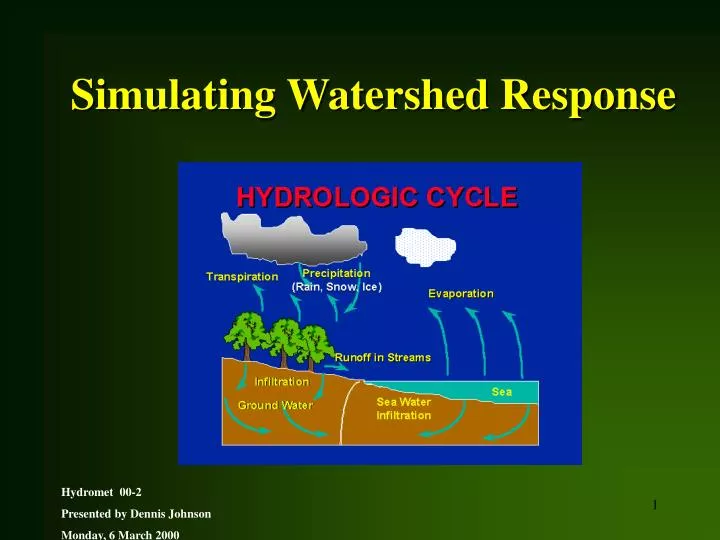 simulating watershed response n.
