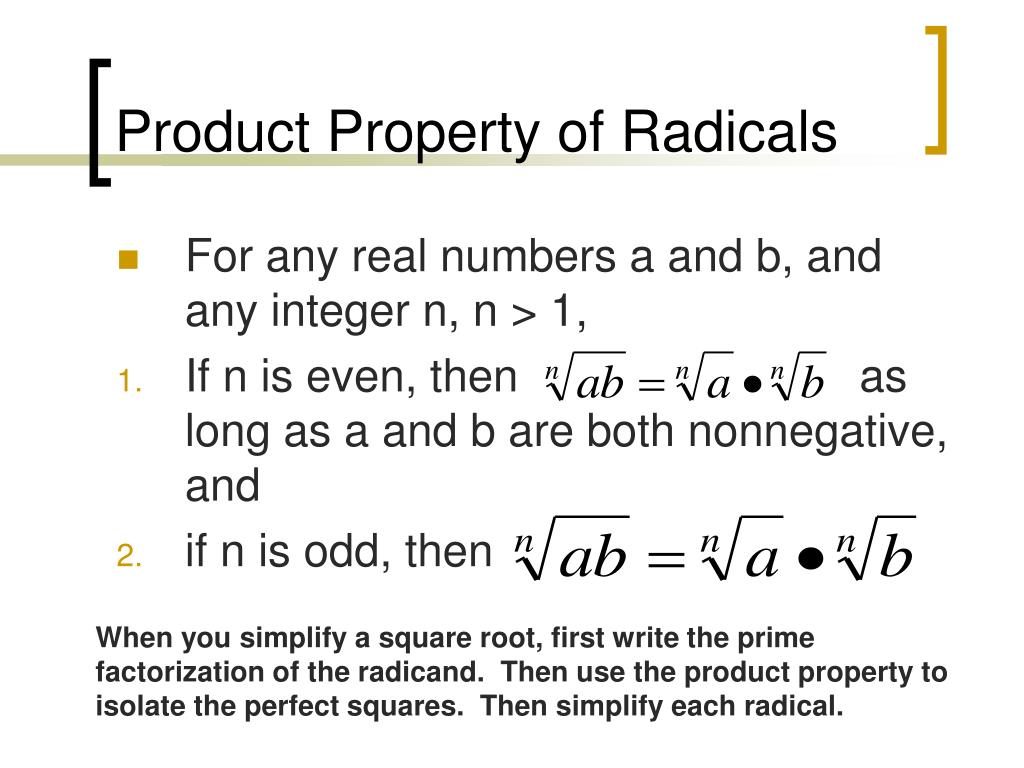 PPT 6.2 Products and Quotients of Radicals PowerPoint