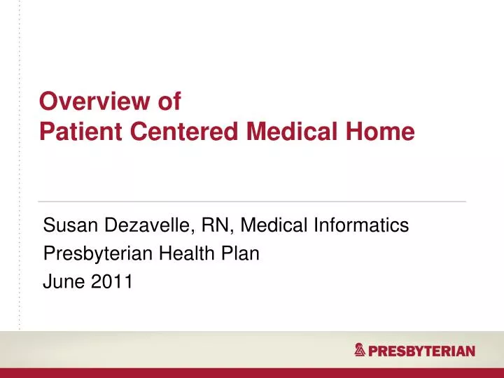 overview of patient centered medical home n.