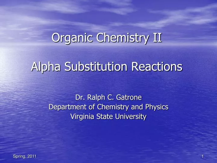 organic chemistry ii alpha substitution reactions n.