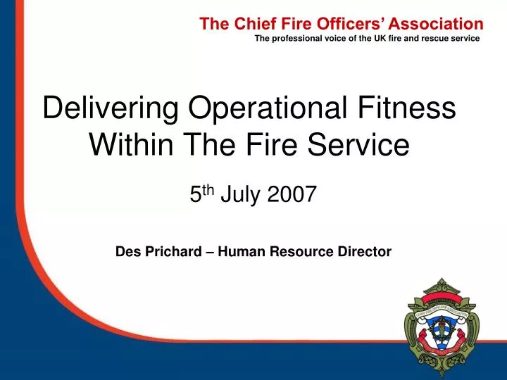 delivering operational fitness within the fire service n.