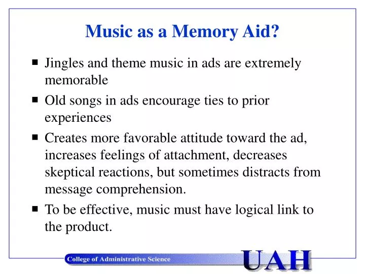 music as a memory aid n.