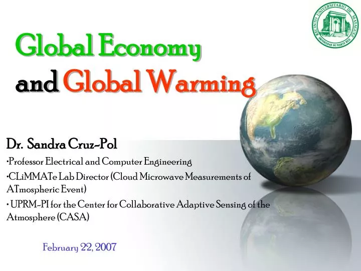 global economy and global warming n.