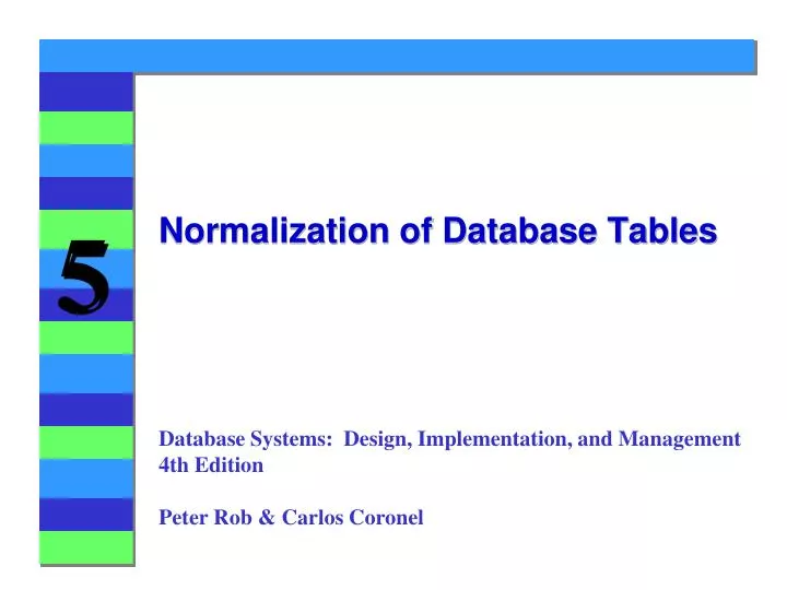 normalization of database tables n.