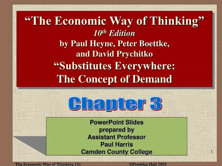 powerpoint slides prepared by assistant professor paul harris camden county college n.