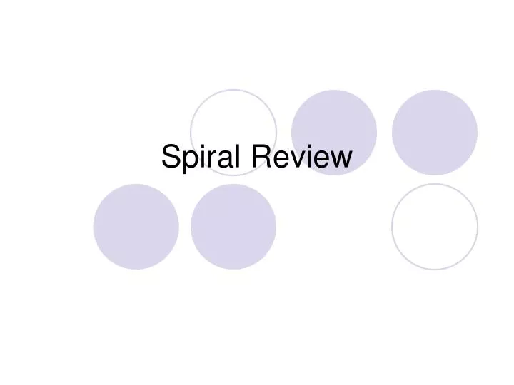 spiral review n.