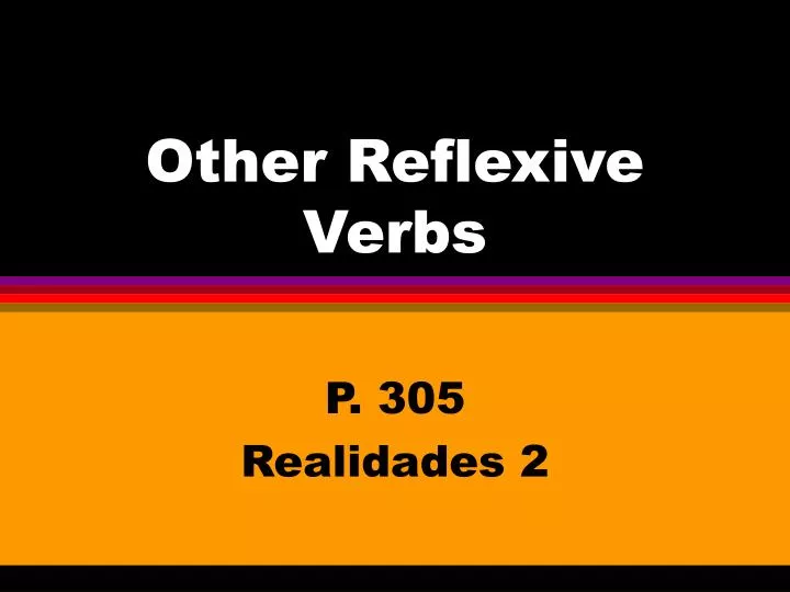 other reflexive verbs n.