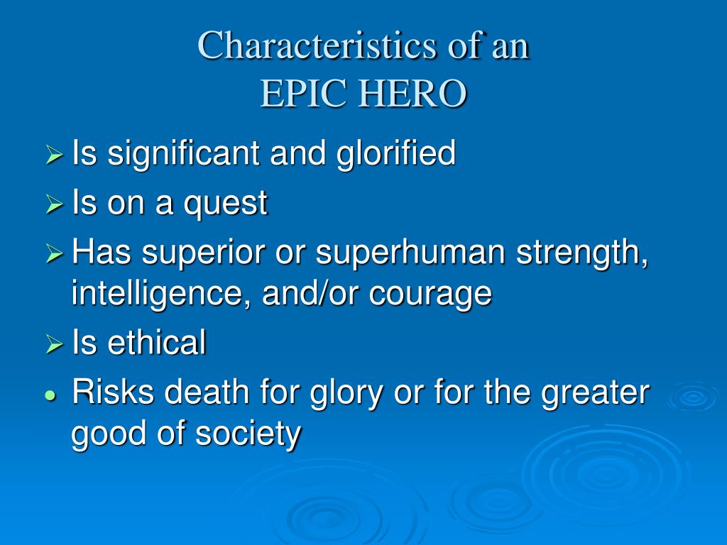 PPT The Epic Hero PowerPoint Presentation, free download ID747959