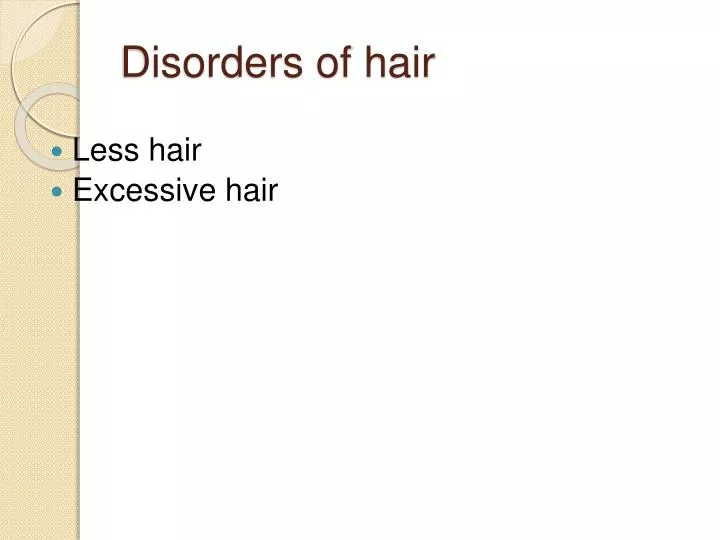 disorders of hair n.