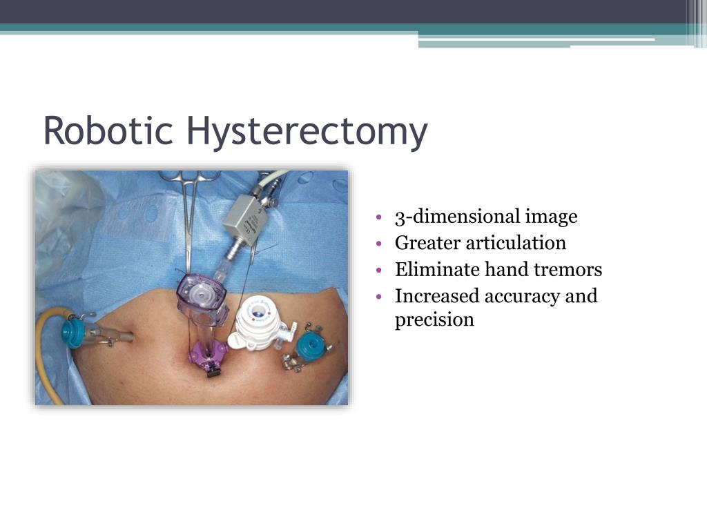 robotic hysterectomy.