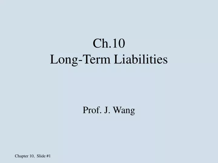 ch 10 long term liabilities n.