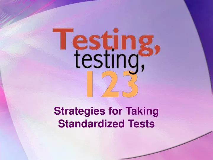 strategies for taking standardized tests n.