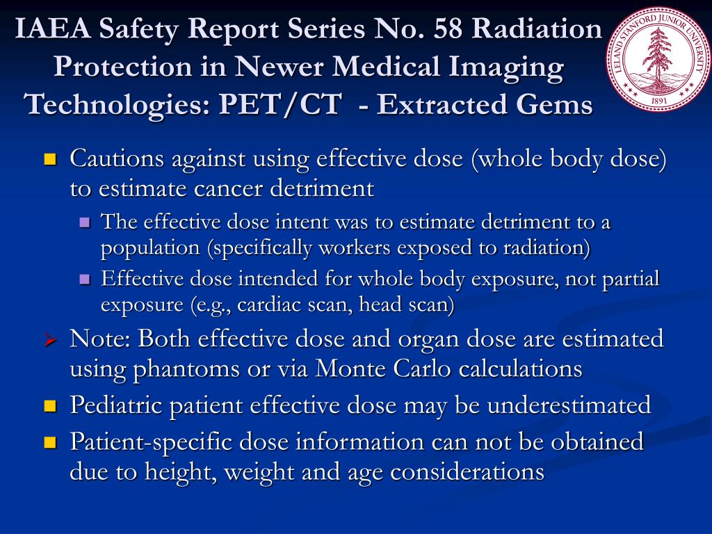 PET CT Radiation Protection - Medical Professionals