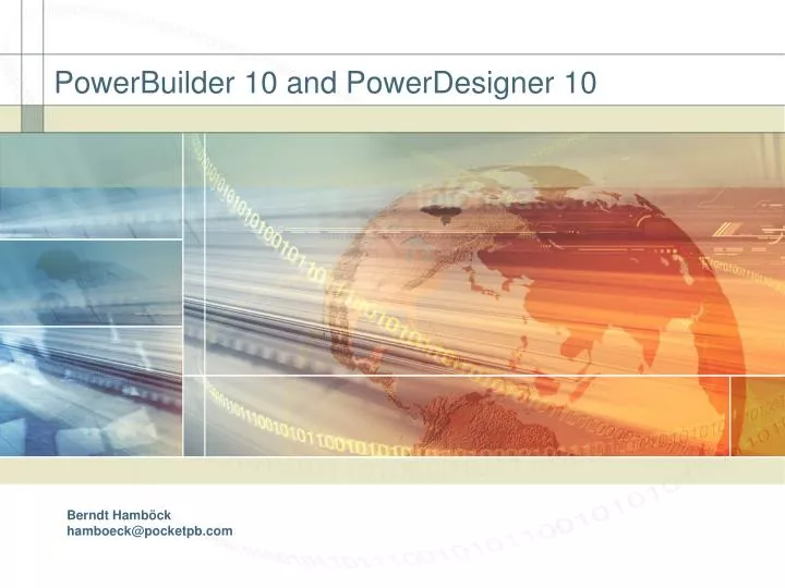 powerbuilder 10 and powerdesigner 10 n.