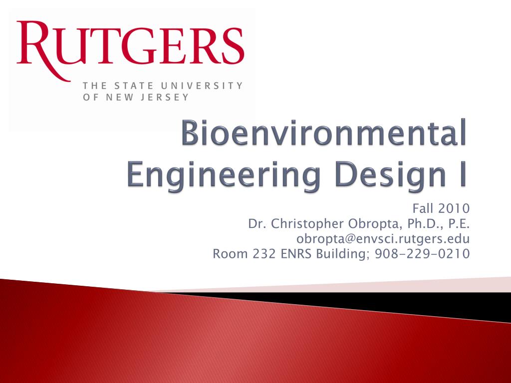 PPT - Bioenvironmental Engineering Design I PowerPoint In Rutgers Powerpoint Template