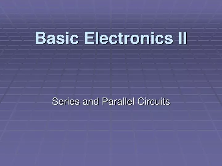 basic electronics ii n.