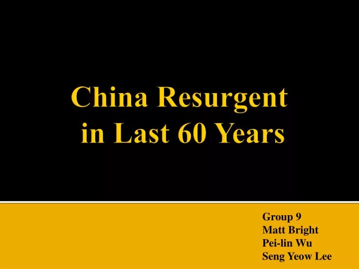 china resurgent in last 60 years n.