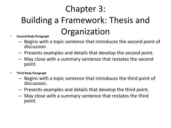 Thesis organization meaning image