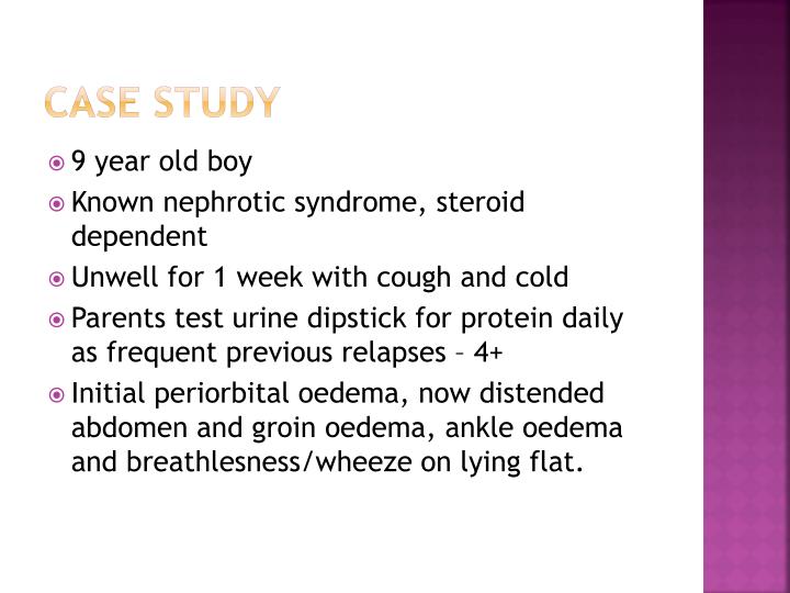 case study of nephrotic syndrome