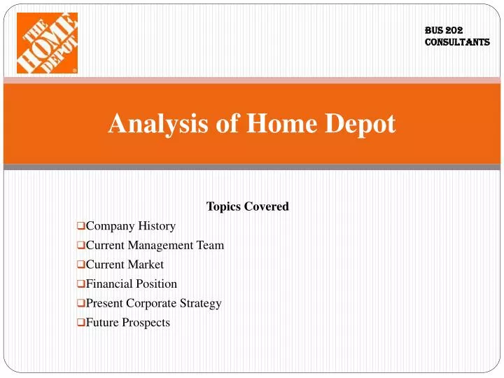 analysis of home depot n.